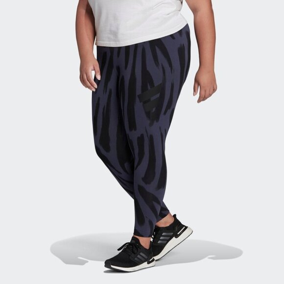 adidas Sportswear Women’s Plus Size 4X Future Icons Feel Fierce Graphic Leggings - Picture 2 of 6